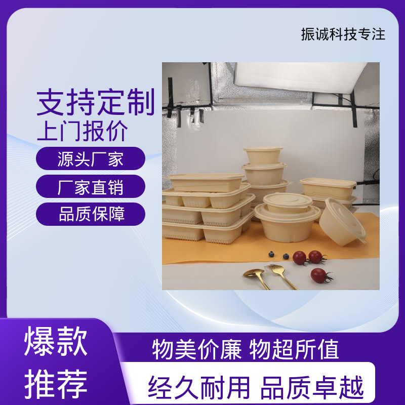 带盖 两荤两素套餐碗 外卖打包盒 可冷藏 振诚科技