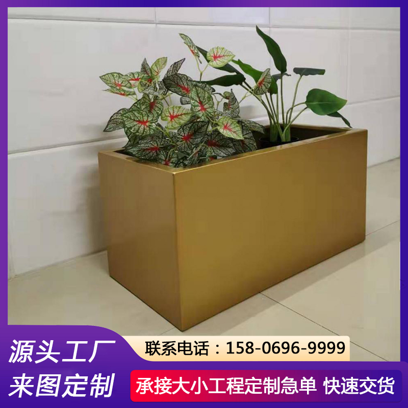 环保花箱 办公室艺术花槽 印花LOGO 大号绿化花坛