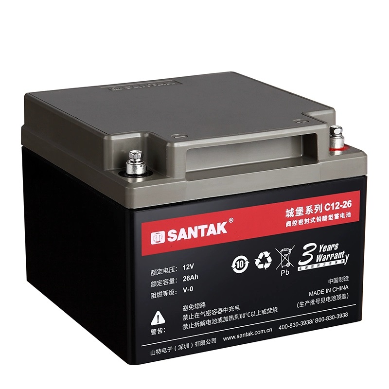山特蓄电池 C12-26 铅酸免维护 12V26AH 阀控式 UPS电源专用