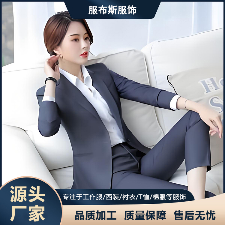 服布斯 女性高档气质灰色职业装 量身定制通勤商务西装 支持批发