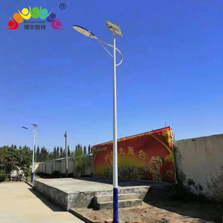 博尔勃特热镀锌太阳能路灯道路户外照明LED路灯杆厂家批发