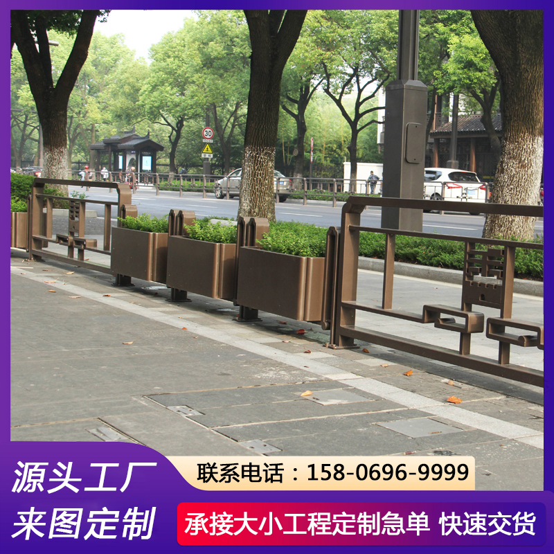 户外景观花槽 城市美化隔断 防腐耐用 市政道路花箱护栏