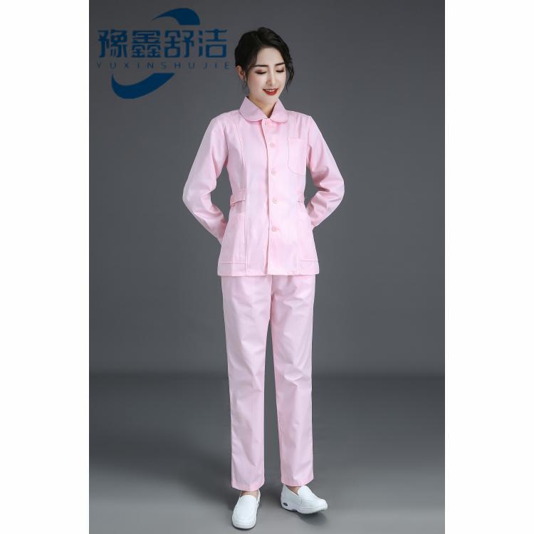 豫鑫舒洁护士服长袖女冬款圆领分体套装短袖短款牙科口腔工作服