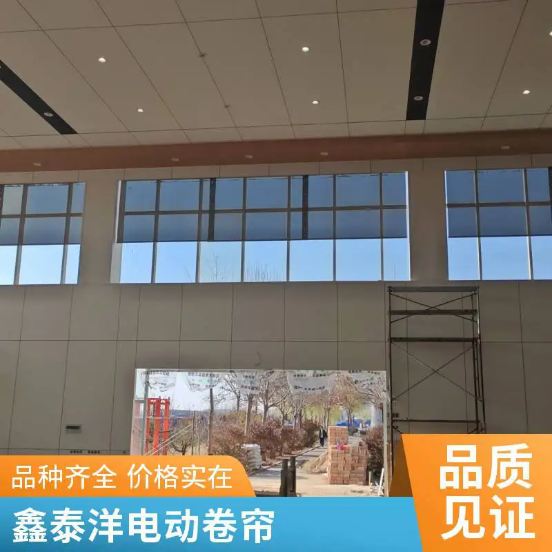 办公室遮阳帘 写字楼 办公楼卷帘 体育馆电动遮光窗帘 定制安装厂家