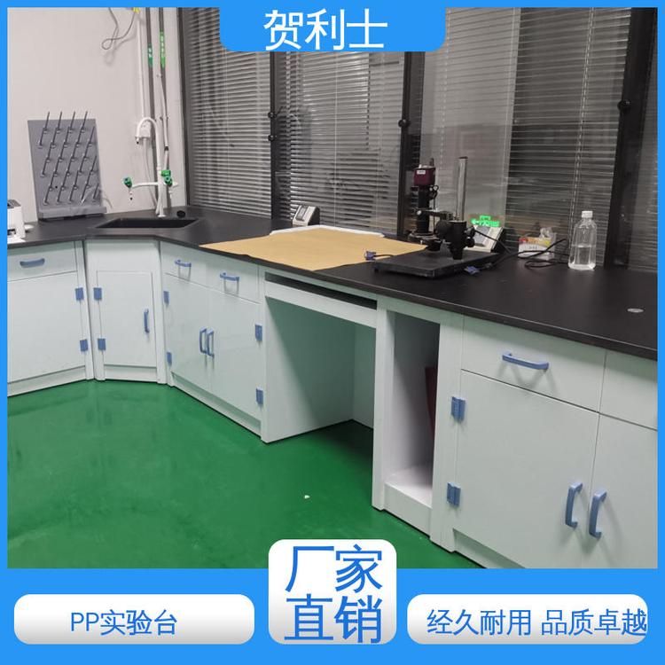 贺利士 化工厂实验室边台 食品药品生产研发 PP实验台柜 支持定制