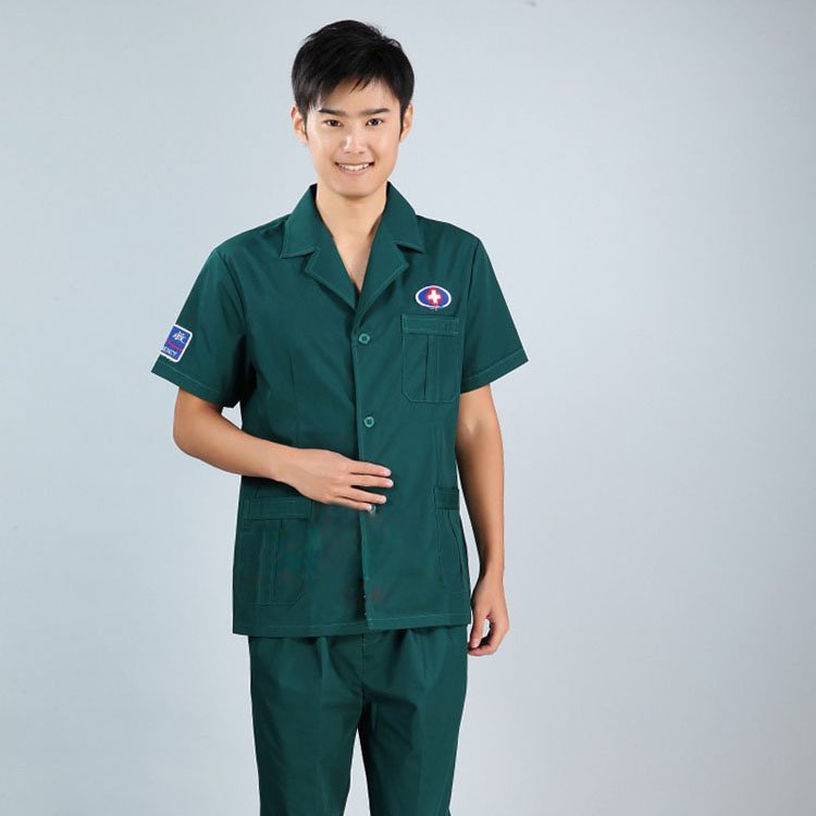 医院急救服装 墨绿短袖夏季急诊科医生护士制服