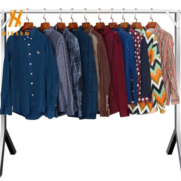 used denim clothes二手衣服印花牛仔polo衬衫出口巴布亚新几内亚