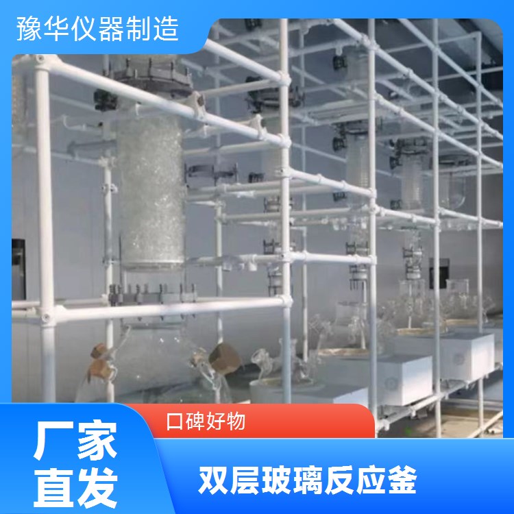 豫华仪器 高精度控温双层玻璃反应釜 5L 化工食品适用