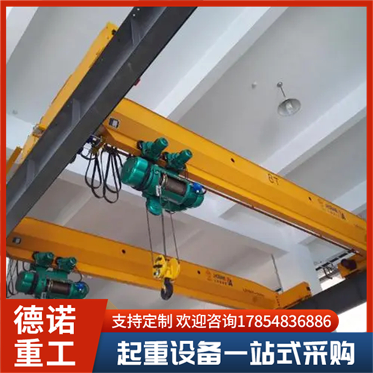 1吨钢性悬挂行车航吊 电动单梁行车 轻型组合式室内使用 德诺重工