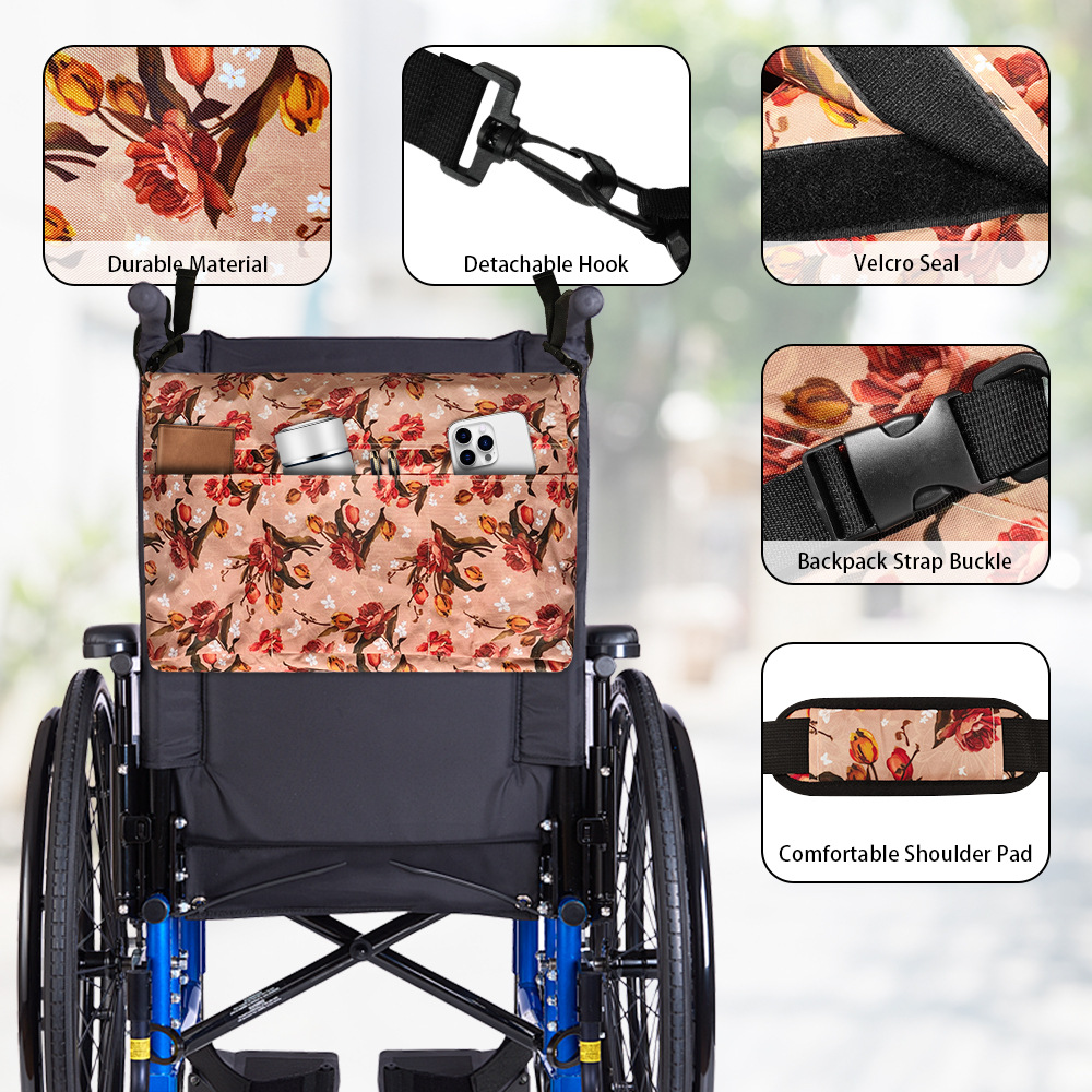 助行车背袋收纳袋助行器收纳包 Wheelchair storage bag