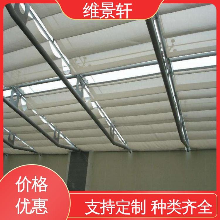 免费测量 隔热降温 阳光棚电动遮阳帘 户外折叠天棚帘 维景轩