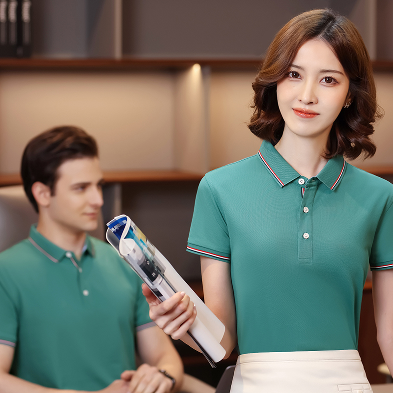 polo衫定制印logo工作服翻领短袖T恤企业广告文化衫团体工装刺绣
