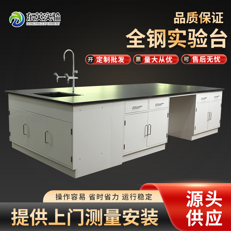 定制全钢实验台 化学实验工作台中央台 试验操作台