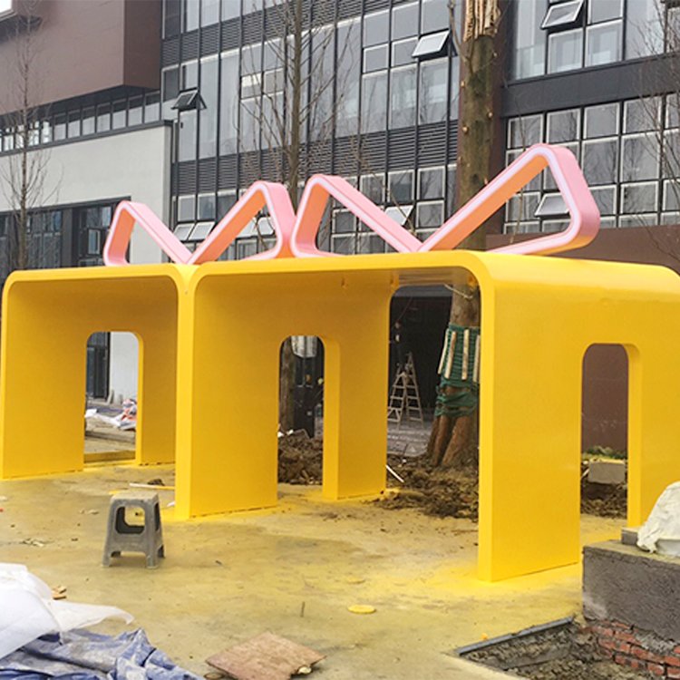 户外大型露天游艺设施 商场门口非标蝴蝶结摆件 商业街异形门框