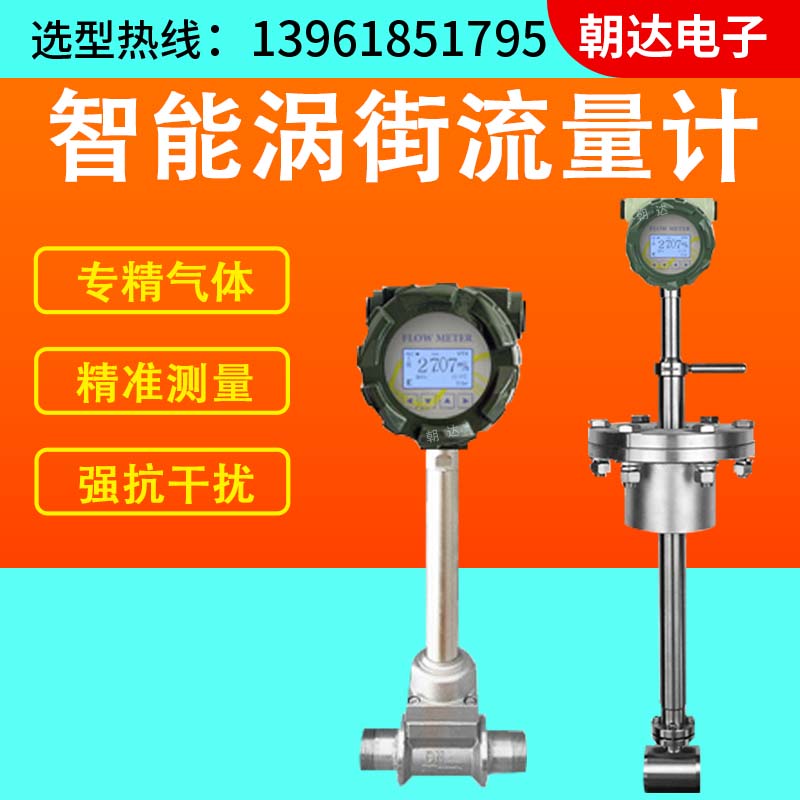 蒸汽气体智能涡街流量计 管道式夹持式插入式
