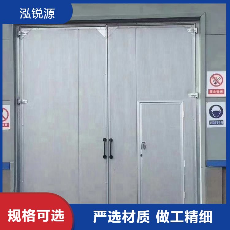 大型工业平开门 泓锐源定制 侧开车库厂房门 保温隔热 可定制
