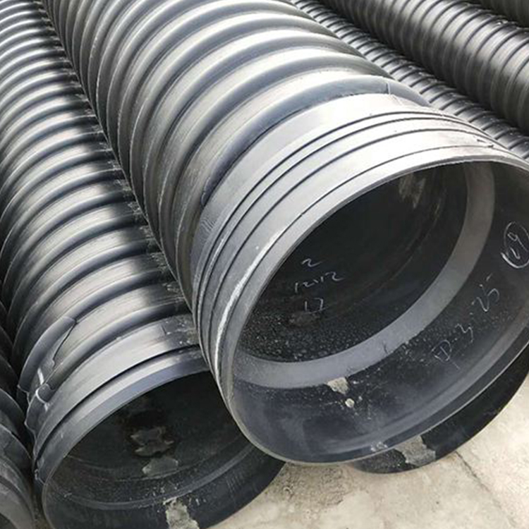 国丰钢带波纹管厂 承插式钢带管 聚乙烯螺旋雨污水管