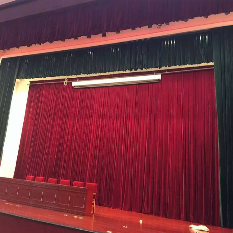 电动舞台幕布 会议室大礼堂升降阻燃幕布 定制各种尺寸