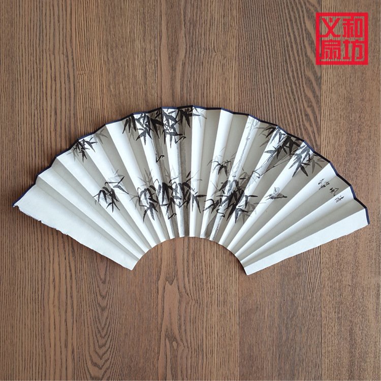 绘画扇面批发画师画扇面山水画居家日用高端品质