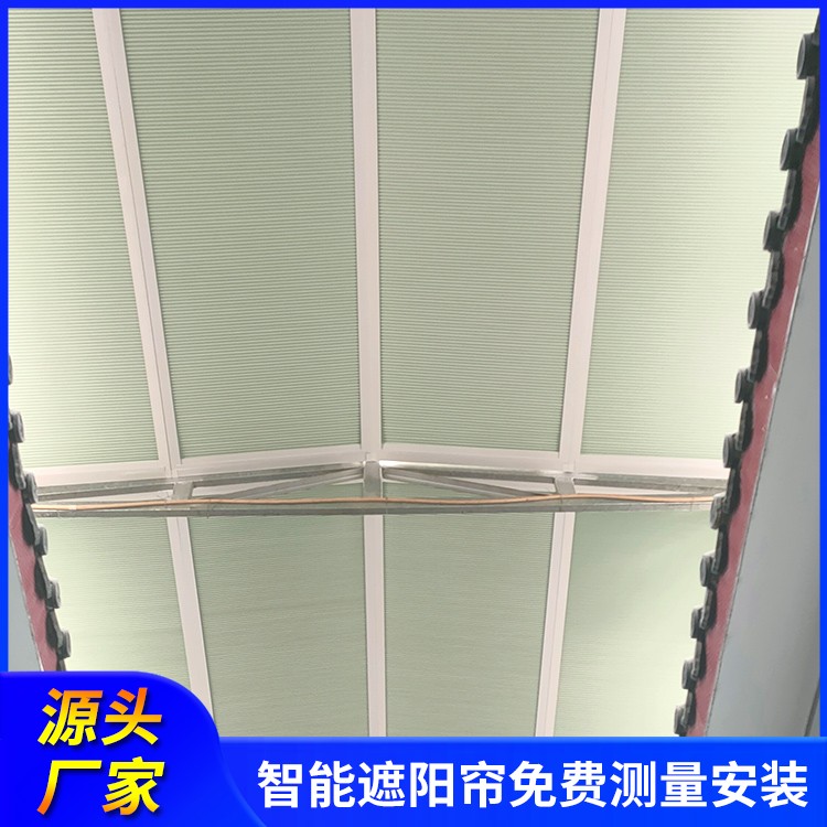 电动蜂巢帘 阳光房顶自动遮阳帘 遮光材质 上门施工 支持定制
