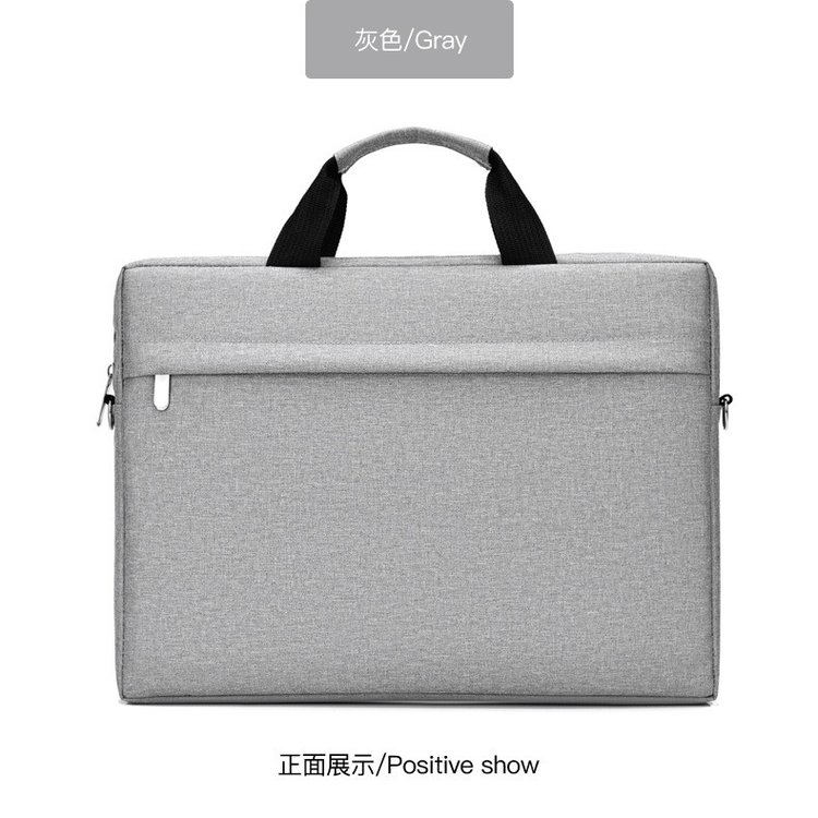 方振fz61209单肩电脑包15寸灰色横款商务公文包