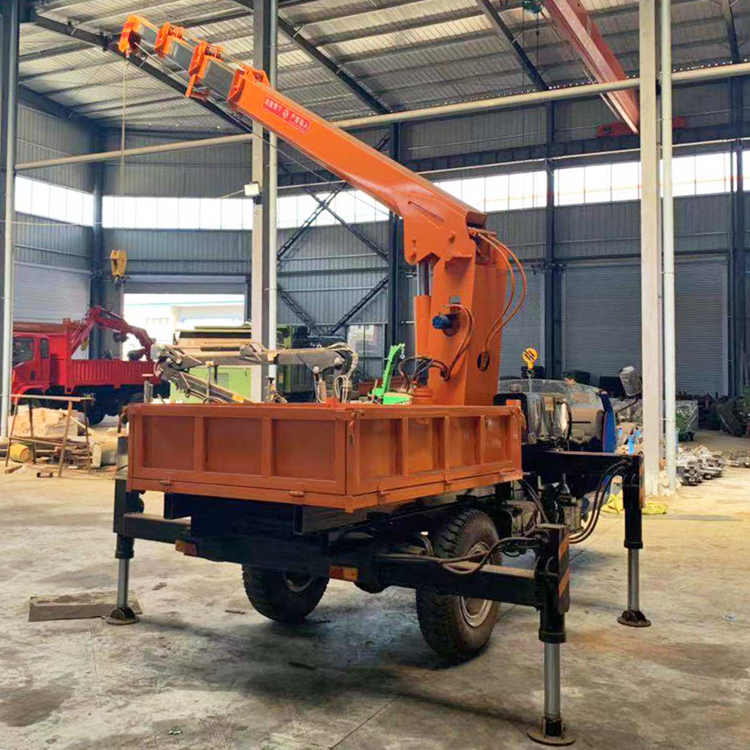 三轮随车吊 农用液压伸缩臂起重机吊树吊建筑材料 久胜