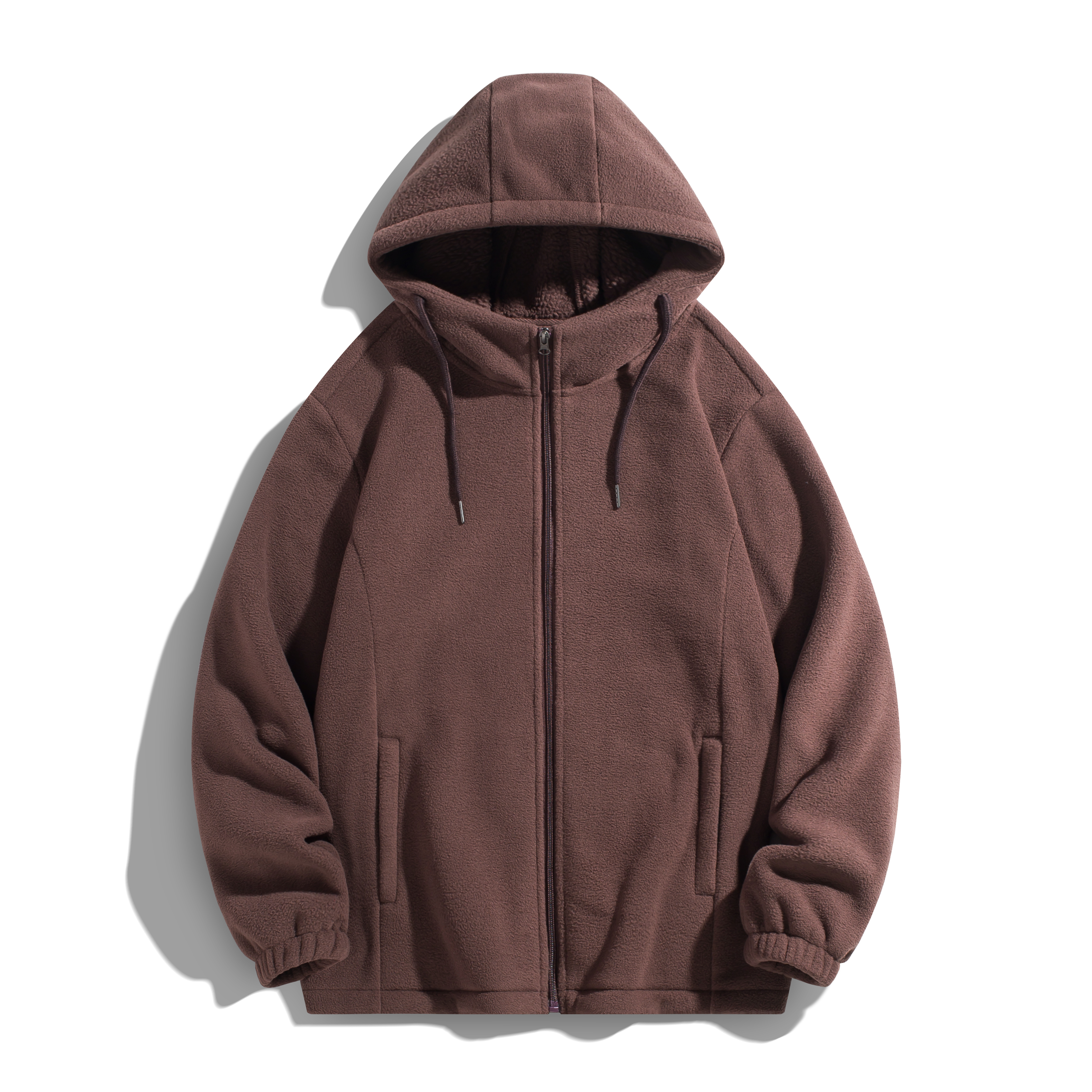 BYB0026摇粒绒连帽衫 加绒加厚连帽衣纯色套头卫衣
