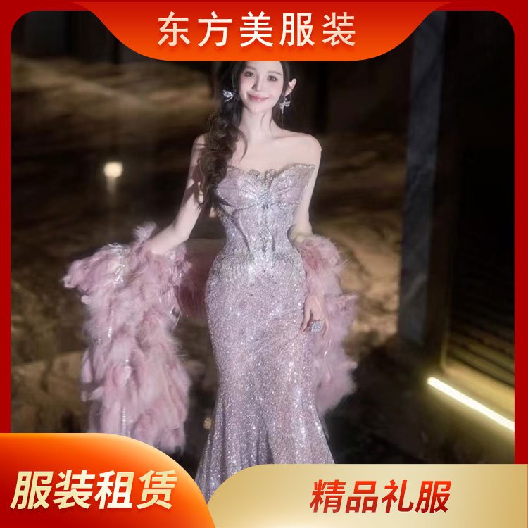 主持人礼服年会晚礼服租赁高端年会晚会服装出租