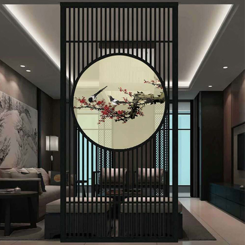 活动屏风隔断 酒店宴会厅装饰隔离用 简约中式式木格栅 支持定制