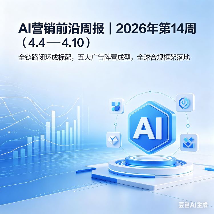 AI营销前沿周报｜2026年第14周（4.4–4.10）：全链路闭环成标配，五大广告阵营成型，全球合规框架落地