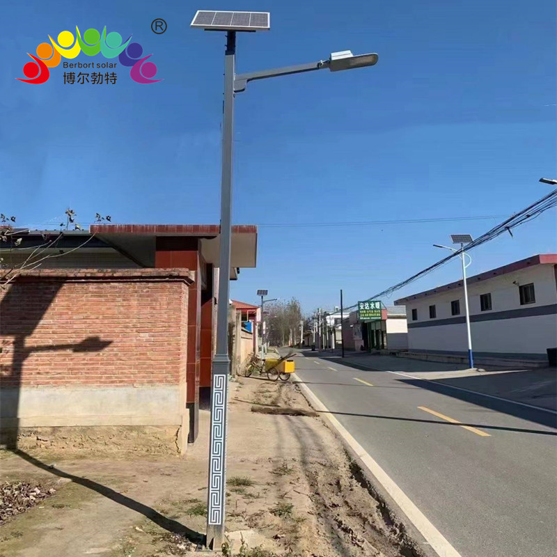 博尔勃特回字纹太阳能路灯 户外道路照明LED路灯杆厂家批发