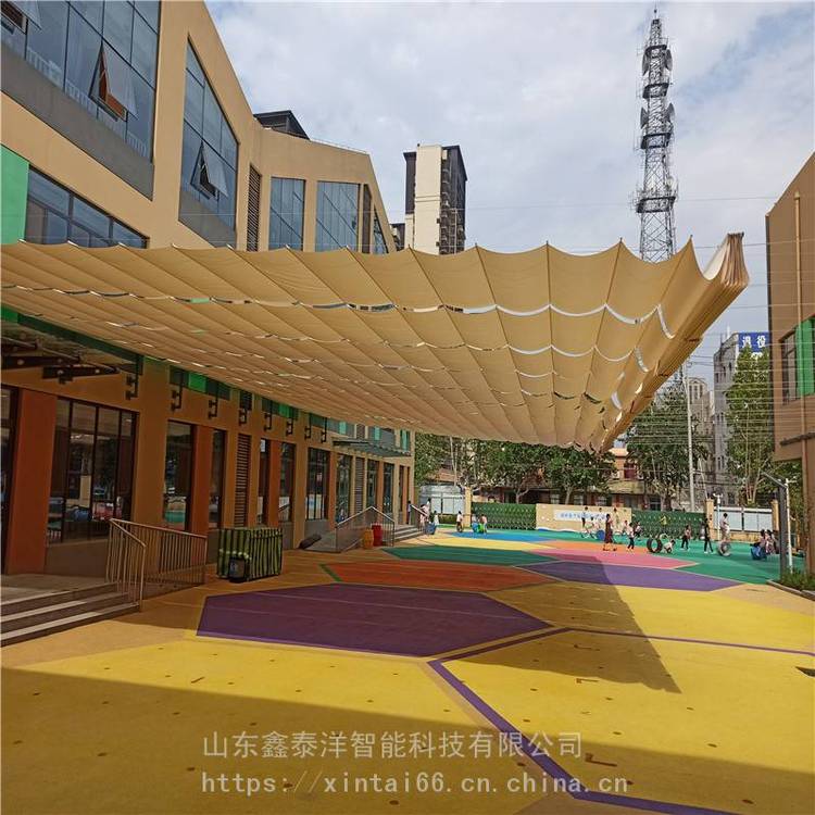 定做学校 幼儿园室外遮阳帘 户外活动操场 体育场电动遮阳棚
