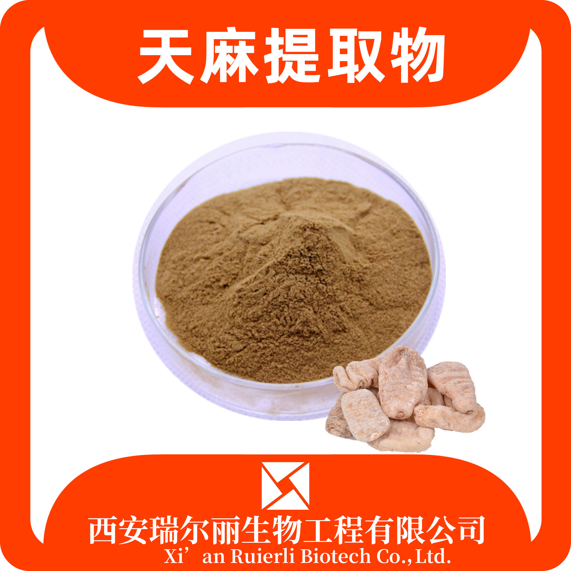 天麻提取物10：1 速溶浓缩 天麻粉 天麻素 天麻浸膏 瑞尔丽生物