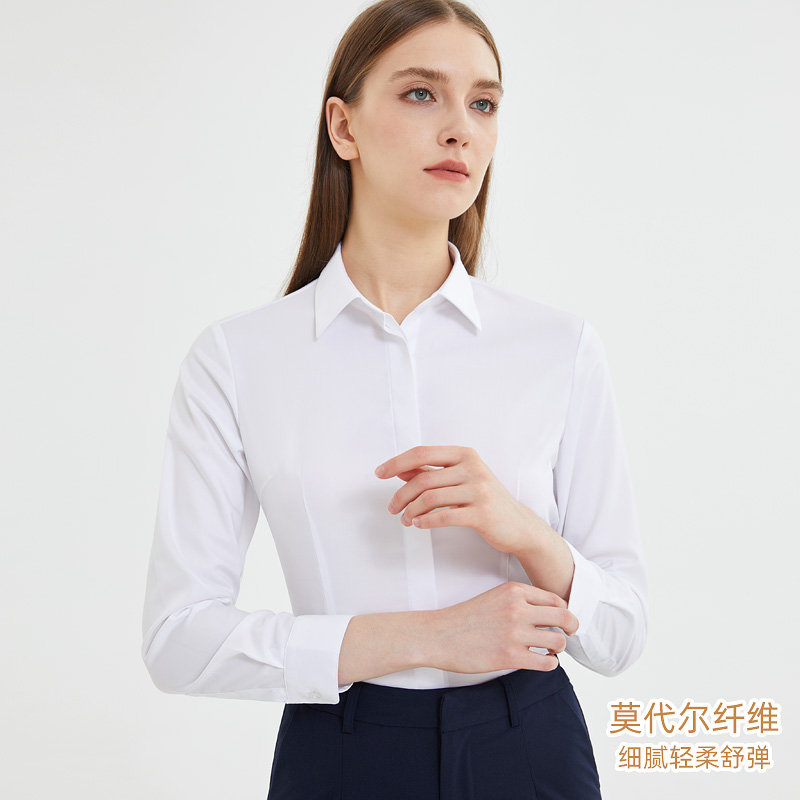澳歌服饰天然莫代尔纤维长袖女款工作服衬衫