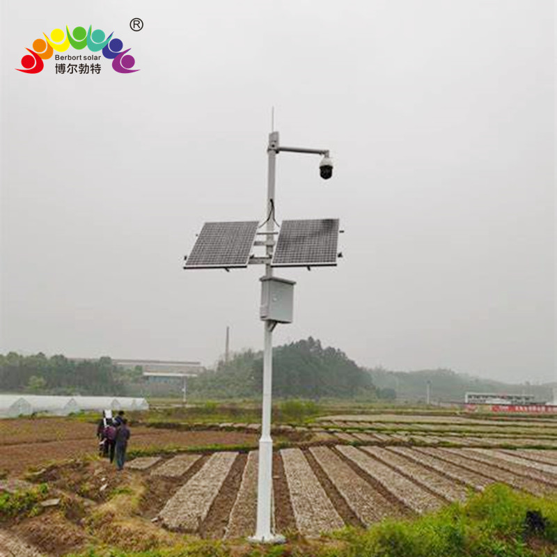 博尔勃特矿山移动式监控杆无电地区光伏发电 太阳能监控供电系统