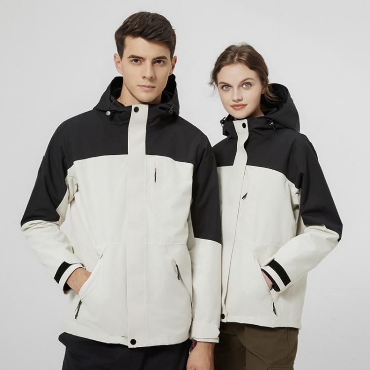冲锋衣可拆卸三合一户外登山服加厚工装4S店刺绣logo工作服定制印