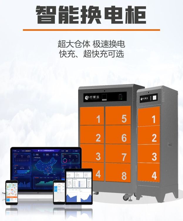 智能换电柜 云端监控 小程序即可 一键租电换电