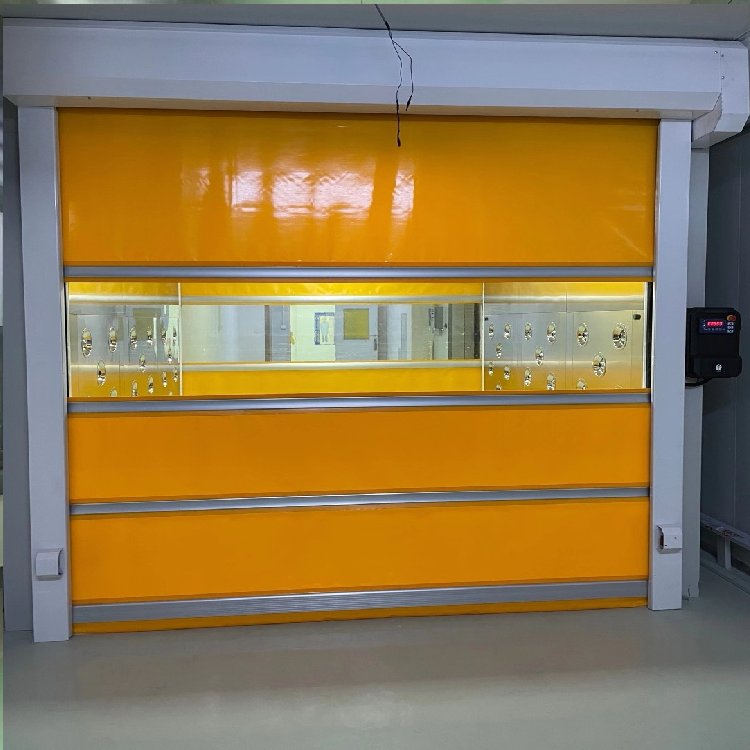 阔海防尘PVC高速卷门 k-03透明卷帘门 电动卷闸门定制