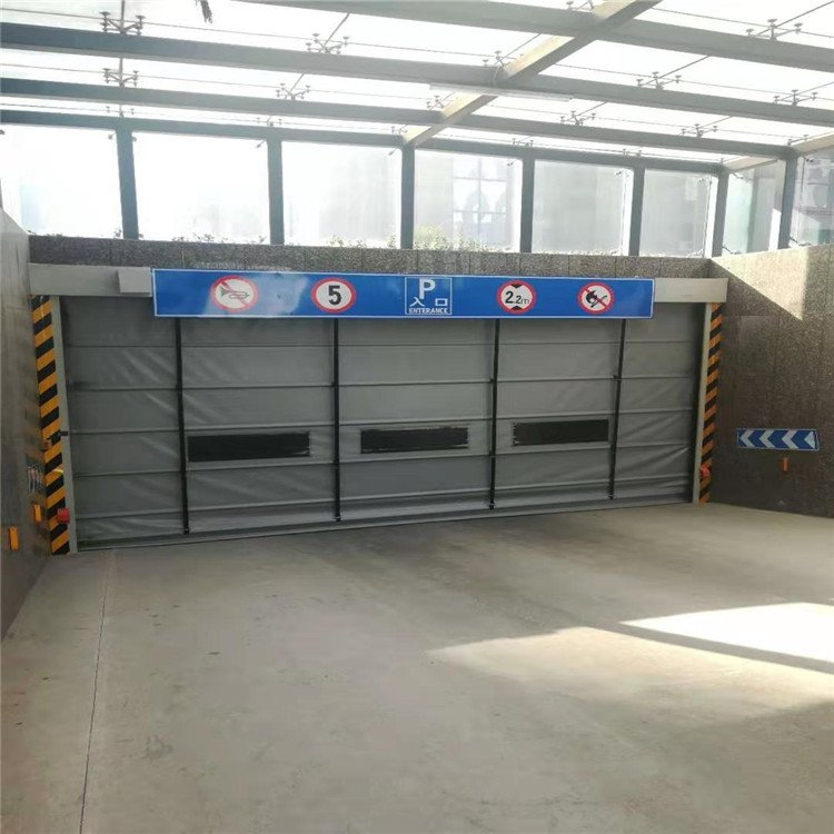 地库感应门 性能稳定防寒 柔性 快速堆积门 百利门业