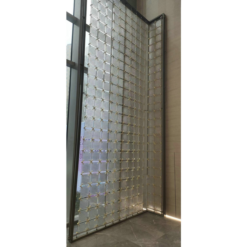 琪艺 热熔玻璃屏风隔断 酒店家装客厅入户玄关玻璃屏风定做