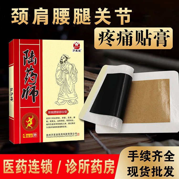 陆药师贴膏4贴装 万医堂腰腿关节疼痛贴 批发定制