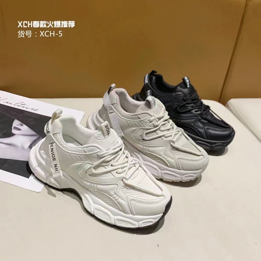 工厂库存尾货处理鞋批发老爹鞋厚底透气运动鞋直播摆摊低价女鞋