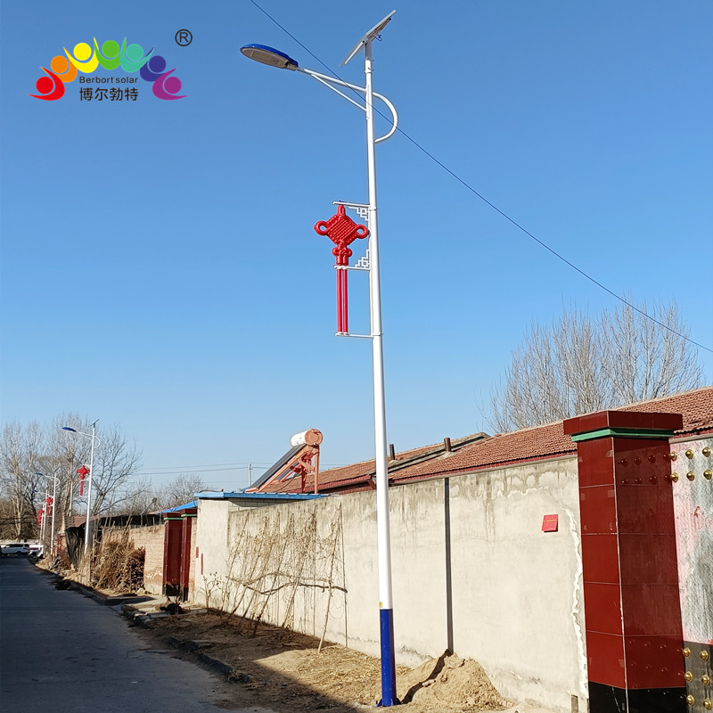 中国结太阳能路灯 市政道路照明LED灯笼厂家批发博尔勃特