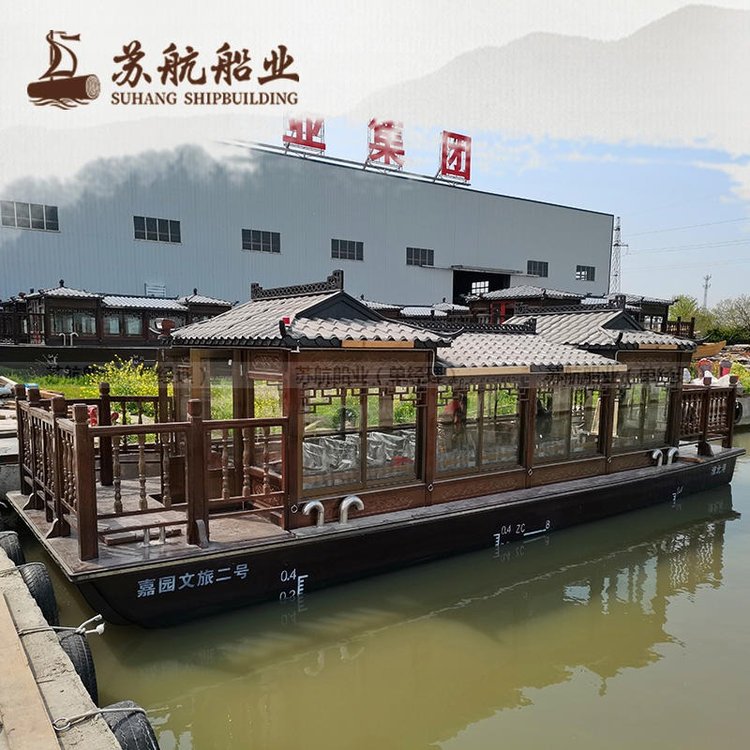 画舫船厂家 水上观光船 内河旅游船 仿古画舫木船 苏航船业定制