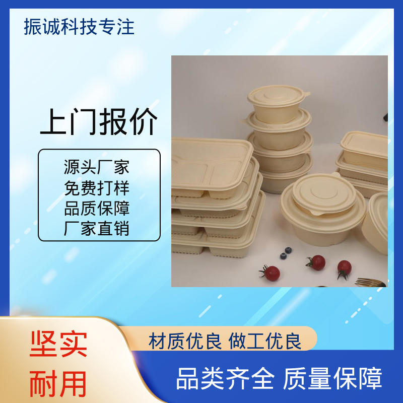 振诚科技 可微波炉加热 一荤两素套餐碗 一次性打包盒
