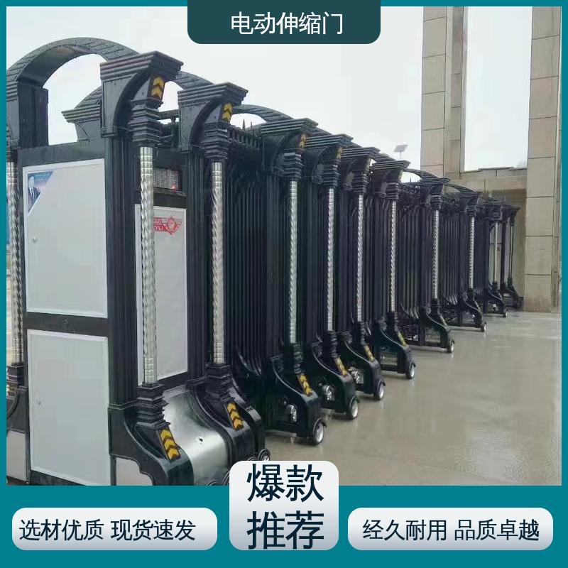 远程遥控 铝合金电动伸缩门 小区无轨智能自动门 规格齐全