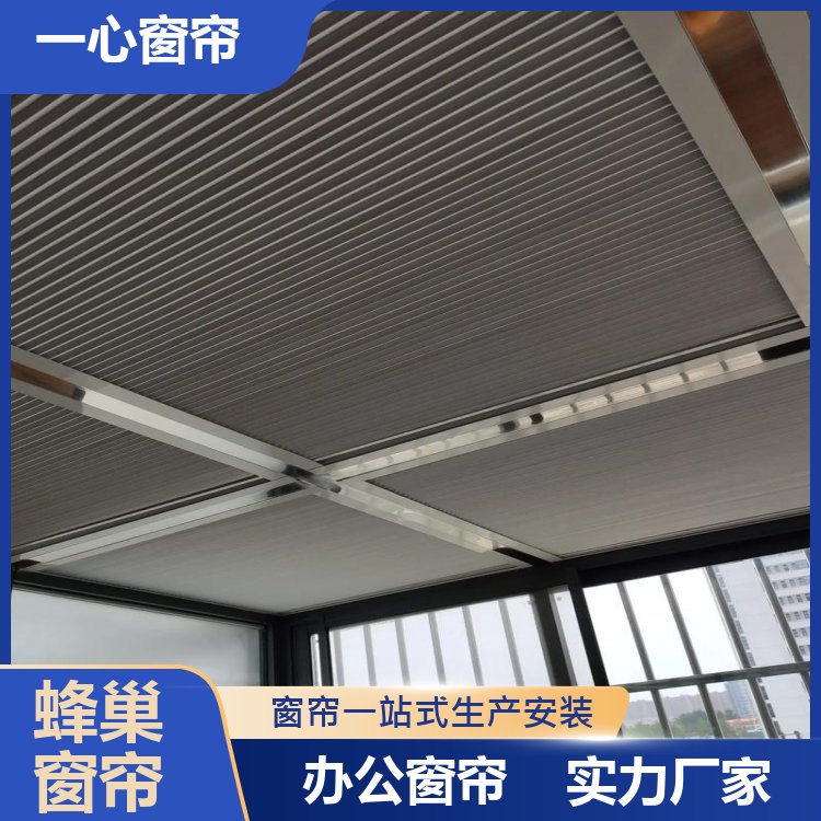 一心建材 蜂巢电动天棚帘 光照柔和明亮 送货上门 源头厂家