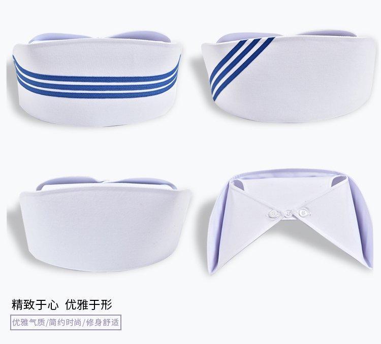 美斯尼护士帽 白色蓝色粉色横杠医护工作帽护士燕尾帽