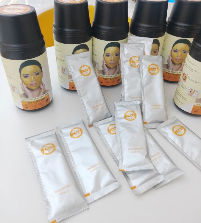 北美黄金水晶面膜粉贴牌加工发热出水身体膜软膜粉生产厂家