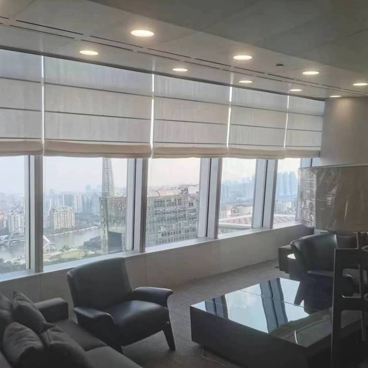 名联布艺罗马帘 扇形遮光手拉卷帘 适用于家居会所酒店